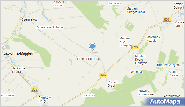 mapa Chmiel Pierwszy, Chmiel Pierwszy na mapie Targeo